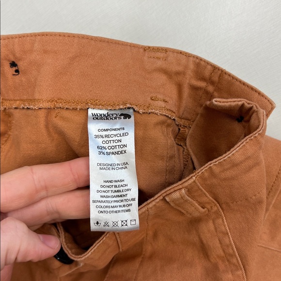 Used Wondery Outdoors isabel jogger pants in coral orange with adjustable waist - Picture 7 of 11